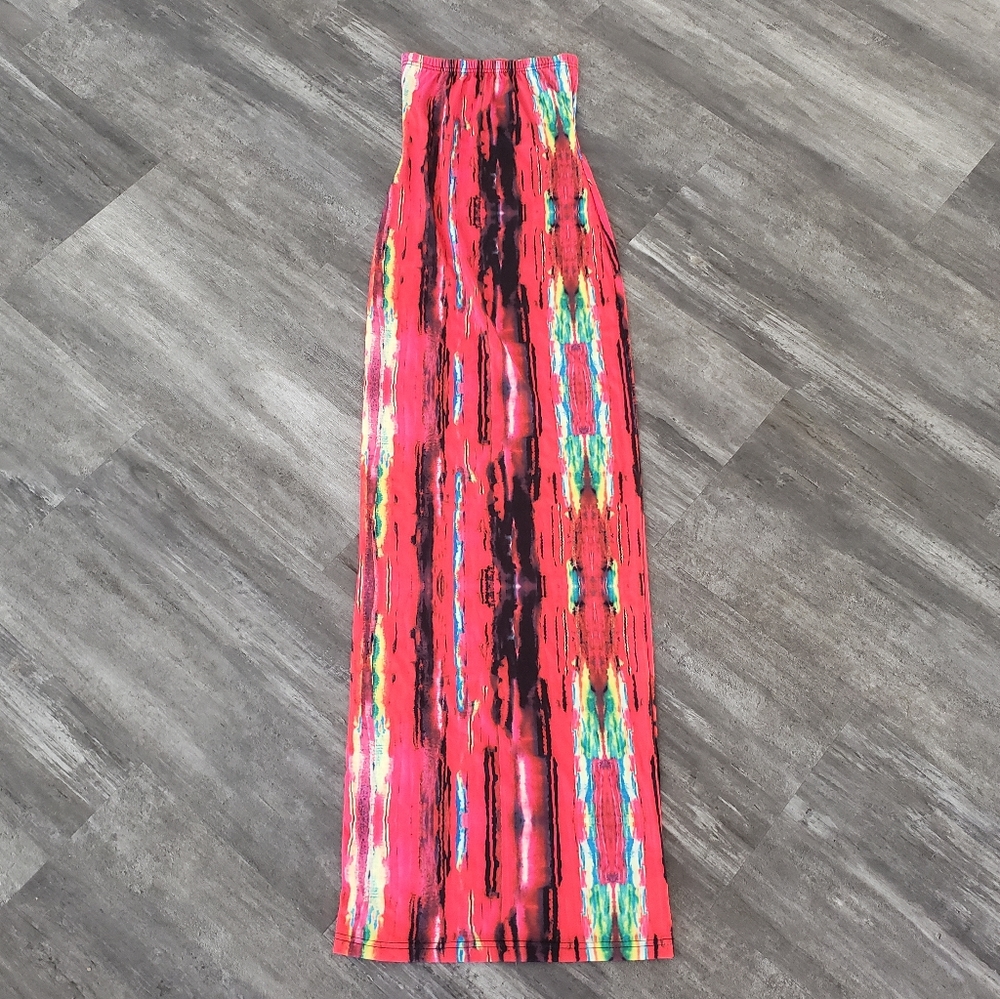 Multicolored Blush Mark Long Maxi